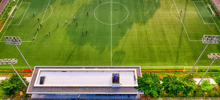 soccer venues like this in the photo are one of the favorite places for sports fans 